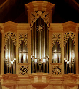 Wood pipe shade carvings for the Fritts pipe organ at Grace Lutheran, Tacoma